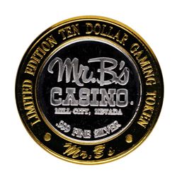 .999 Silver Mr. B's Casino Mill City, NV $10 Casino Limited Edition Gaming Token
