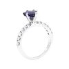 Image 4 : 14KT White Gold 1.31 ctw Sapphire and Diamond Ring