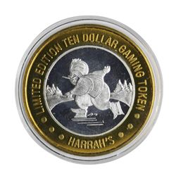 .999 Silver Harrahs Casino Reno Nevada $10 Casino Limited Edition Gaming Token