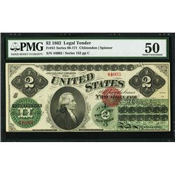 1862 $2 Legal Tender Note Fr.41 PMG About Uncirculated 50
