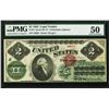 Image 1 : 1862 $2 Legal Tender Note Fr.41 PMG About Uncirculated 50