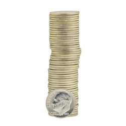 Roll of (50) 1963-D Brilliant Uncirculated Roosevelt Dimes