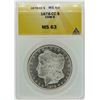 Image 1 : 1878-CC $1 Morgan Silver Dollar Coin VAM-9 ANACS MS63
