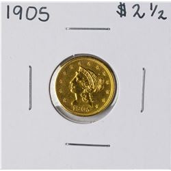 1905 $2 1/2 Liberty Head Quarter Eagle Gold Coin