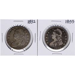 Lot of 1832-1833 Capped Bust Half Dollar Coins