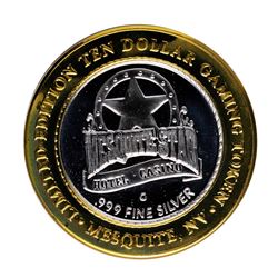 .999 Silver Mesquite Star Hotel Mesquite, NV $10 Limited Edition Gaming Token