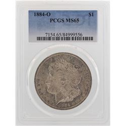 1884-O $1 Morgan Silver Dollar Coin PCGS MS65