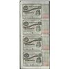 Image 1 : Uncut Sheet of (4) State of Louisiana Baby Bond Obsolete Notes