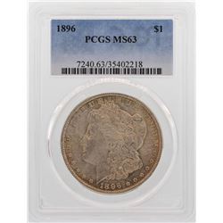 1896 $1 Morgan Silver Dollar Coin PCGS MS63