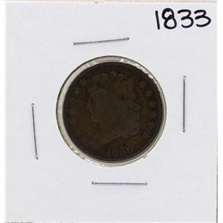 1833 Draped Bust Half Cent Coin