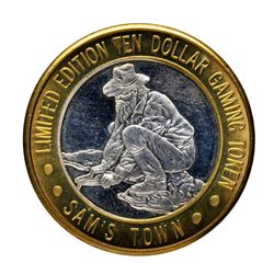 .999 Silver Sam's Town Las Vegas $10 Limited Edition Casino Gaming Token