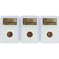 Lot of (3) 2009-D Birth & Childhood Lincoln Cent Coins PCGS MS65RD