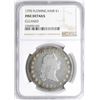Image 1 : 1795 $1 Flowing Hair Silver Dollar Coin NGC Fine Details Cleaned