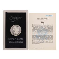 1885-CC $1 Morgan Silver Dollar Uncirculated Coin GSA w/ COA