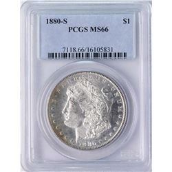 1880-S $1 Morgan Silver Dollar Coin PCGS MS66