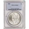 Image 1 : 1886 $1 Morgan Silver Dollar Coin PCGS MS65
