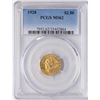 Image 1 : 1928 $2 1/2 Indian Head Quarter Eagle Gold Coin PCGS MS62