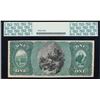 Image 2 : Original 1865 $1 Newark, Ohio CH# 858 National Currency Note PCGS Choice About N