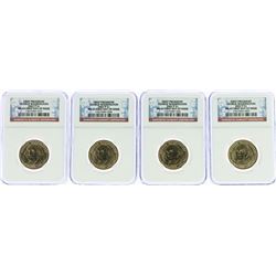 Lot of (4) 2007-P George Washington Presidential Dollar Coins NGC MS65 FDOI