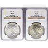 Image 1 : Lot of 1924-1925 $1 Peace Silver Dollar Coins NGC MS65