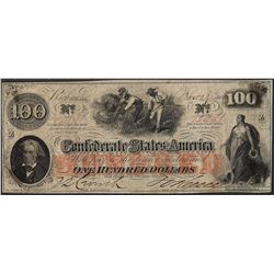 1862 $100 Confederate States of America Note