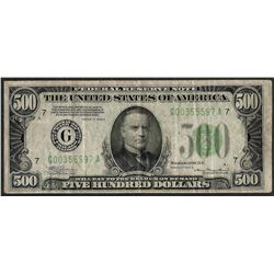 1934A $500 Federal Reserve Note Chicago