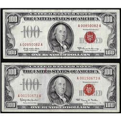Lot of 1966 & 1966A $100 Legal Tender Notes