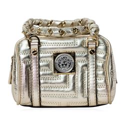 Versace Gold Quilted Leather Mini Bag