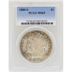 1880-S $1 Morgan Silver Dollar Coin PCGS MS65