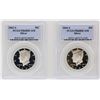 Image 1 : Lot of 2003-S & 2004-S Kennedy Half Dollar Silver Coins PCGS PR68DCAM