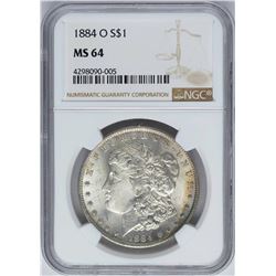1884-O $1 Morgan Silver Dollar Coin NGC MS64
