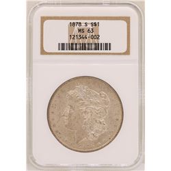 1878-S $1 Morgan Silver Dollar Coin NGC MS63