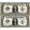 Image 1 : Lot of (2) 1923 $1 Silver Certificate Notes