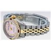 Image 4 : Rolex Ladies Two Tone 14K Pink MOP Diamond & Ruby Datejust Wristwatch