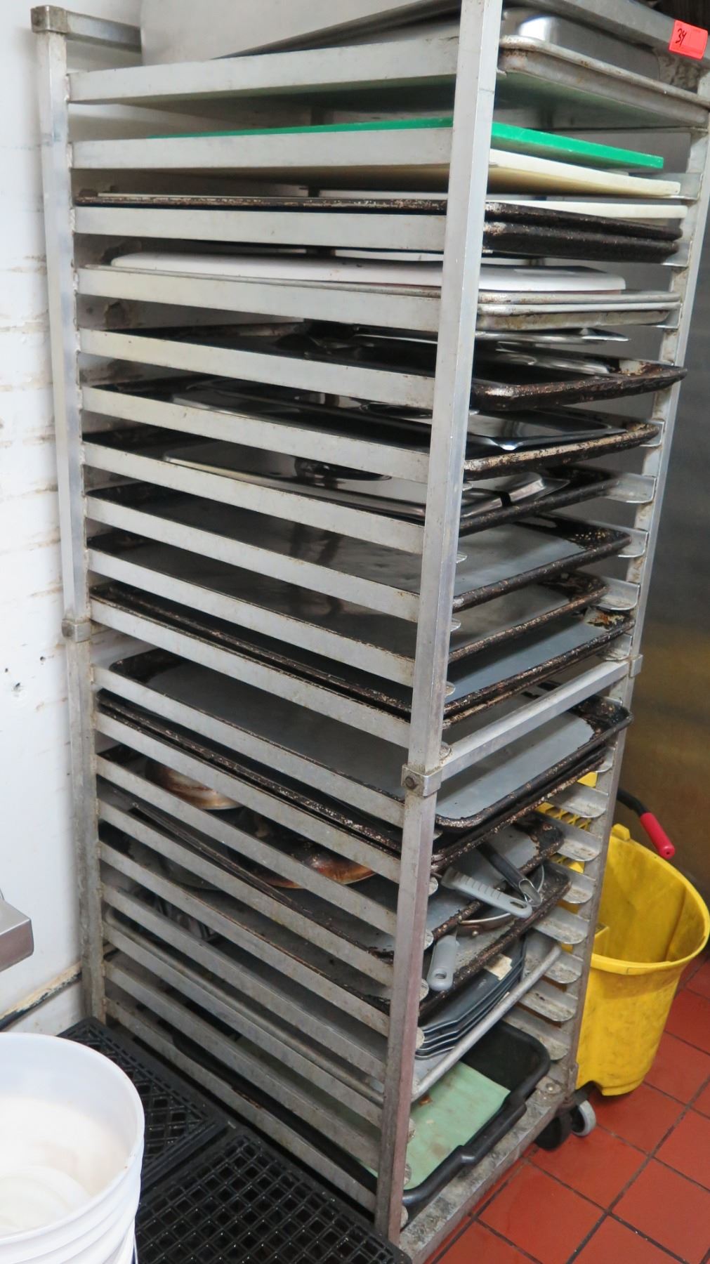 Large Rolling Sheet Rack with Baking Sheets 20.5