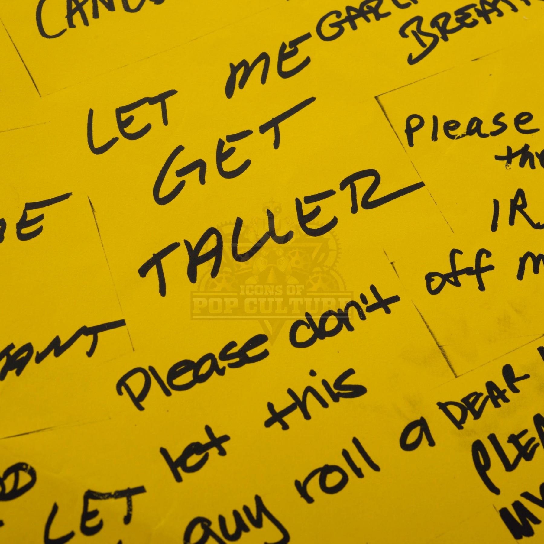 Bruce Almighty Postit Note Prayers 1035