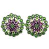 Image 1 : NATURAL RHODOLITE GARNET PERIDOT & CHROME DIOPSIDE