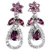 Image 1 : NATURAL PINK RASPBERRY RHODOLITE GARNET Earring