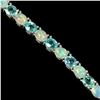 Image 2 : NATURAL AAA RAINBOW OPAL & APATITE Bracelet