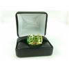 Image 1 : Carved Jade Ring Mounted in 14 kt Gold Overlay