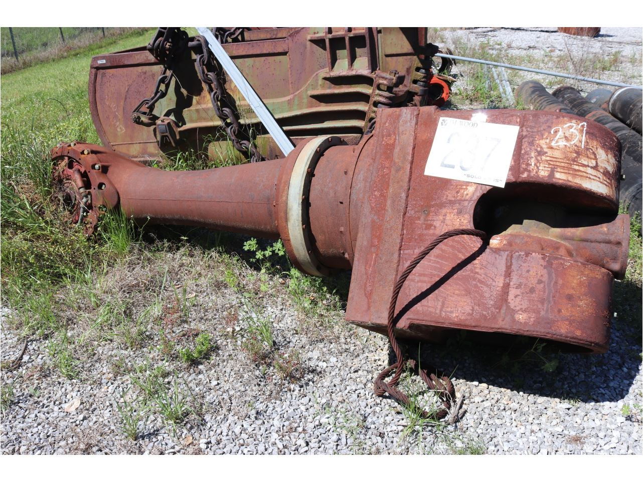 DRAGLINE BUCKETS, SPUD W/POCKETS, SECTIONAL BARGE BOW/RAKES