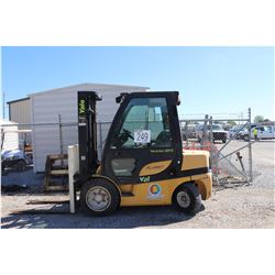 YALE VERACITOR 60VX FORKLIFT 5,700 LB. CAP, 4' FORKS, CAB, A/C, 3,579 HOURS