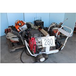CHAIN SAWS, BLOWERS, GRASS TRIMMERS, GAS PRESSURE WASHER
