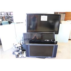 FLAT SCREEN TVS, COLOR MONITORS, PROJECTORS, VIDEO CONFERENCING CODEC, TV STAND