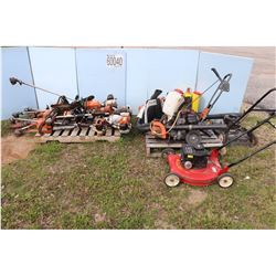GRASS TRIMMERS, CHAIN SAWS, OIL PUMP, ROTARY LAWN MOWERS, BLOWERS
