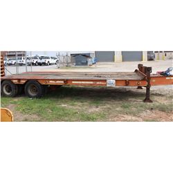 BELSHE T-10 TAG TRAILER T/A, 25' LENGTH, 102'''' WIDE, 40,000LB GVWR, DOVE TAIL, RAMPS, AIR BRAKES, 