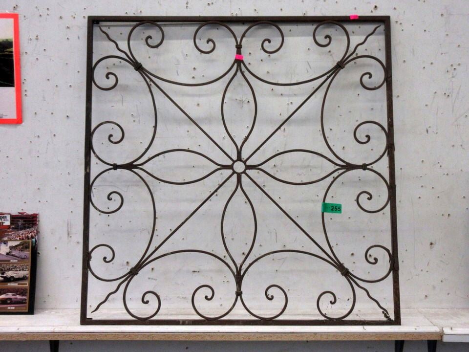 Wrought Iron Reed Panel Vintage Wrought Iron Panel