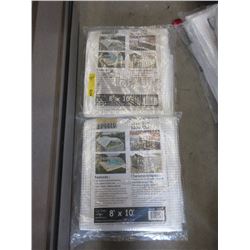 2 New Multi-Purpose 8 x 10 Foot Clear Tarps