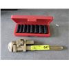 Image 1 : Nit Metric Impact Socket Set & #14 Pipe Wrench