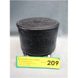 First Nations Black Carved Stone Box